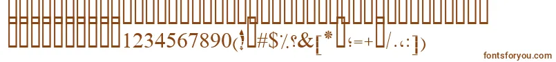 PtSimpleBoldRuled-fontti – ruskeat fontit valkoisella taustalla