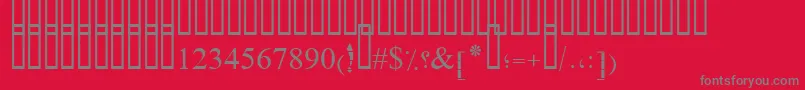 PtSimpleBoldRuled Font – Gray Fonts on Red Background