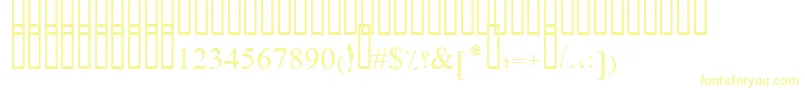 PtSimpleBoldRuled-fontti – keltaiset fontit