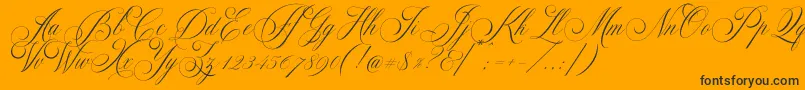 Demo Glaston-Schriftart – Schwarze Schriften auf orangefarbenem Hintergrund