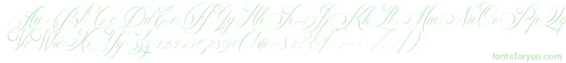 Demo Glaston-Schriftart – Grüne Schriften