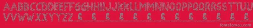 Demolished Font – Gray Fonts on Red Background