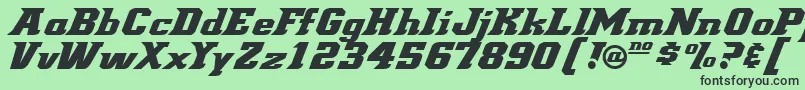 Demonized Font – Black Fonts on Green Background