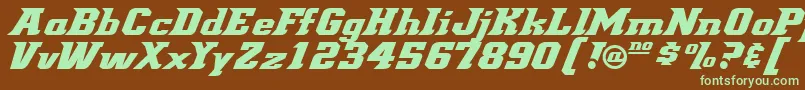 Demonized Font – Green Fonts on Brown Background