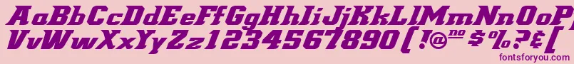 Demonized Font – Purple Fonts on Pink Background