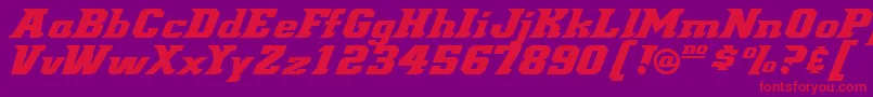 Demonized Font – Red Fonts on Purple Background