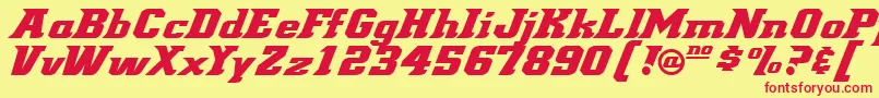 Demonized Font – Red Fonts on Yellow Background