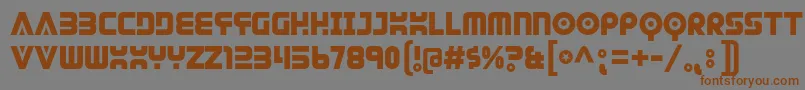 dendritic voltage Font – Brown Fonts on Gray Background