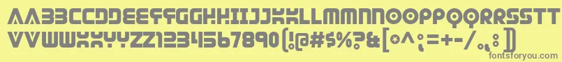 フォントdendritic voltage – 黄色の背景に灰色の文字