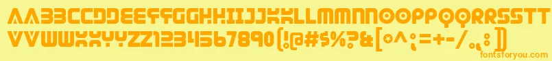 dendritic voltage Font – Orange Fonts on Yellow Background