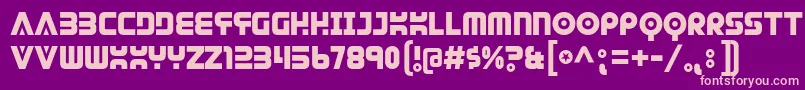dendritic voltage Font – Pink Fonts on Purple Background