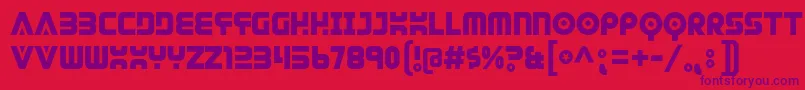 dendritic voltage Font – Purple Fonts on Red Background