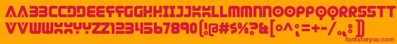 フォントdendritic voltage – オレンジの背景に赤い文字