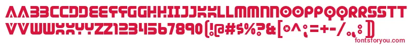 Czcionka dendritic voltage – czerwone czcionki na białym tle