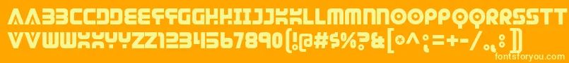 dendritic voltage Font – Yellow Fonts on Orange Background