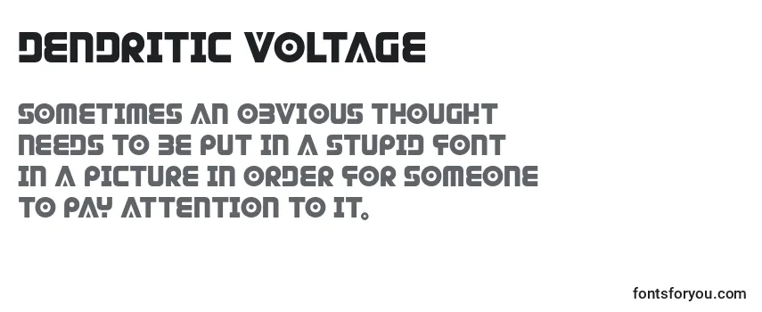 Шрифт Dendritic voltage