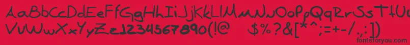 Police Denise Sans – polices noires sur fond rouge