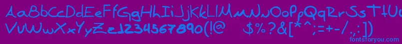 Шрифт Denise Sans – синие шрифты на фиолетовом фоне