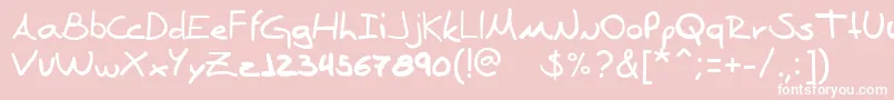 フォントDenise Sans – ピンクの背景に白い文字