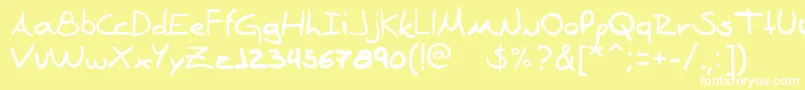 Denise Sans Font – White Fonts on Yellow Background
