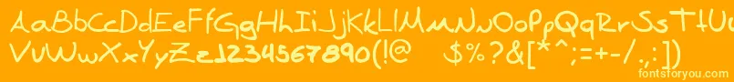 En savoir plus sur la police Denise Sans Police Denise Sans – polices jaunes sur fond orange