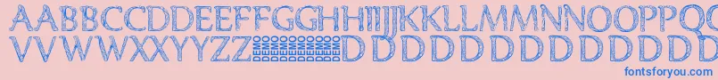 Denka Demo Font – Blue Fonts on Pink Background