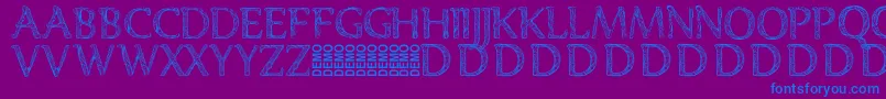 Police Denka Demo – polices bleues sur fond violet