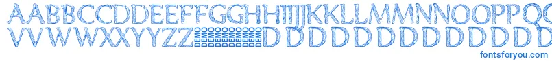 Denka Demo-Schriftart – Blaue Schriften