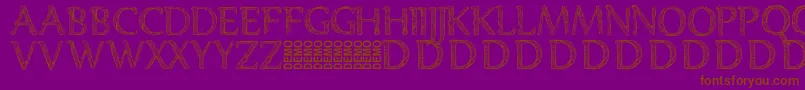 Denka Demo-fontti – ruskeat fontit violetilla taustalla