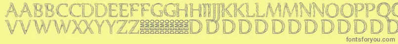 Denka Demo Font – Gray Fonts on Yellow Background