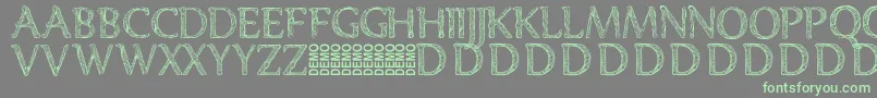 フォントDenka Demo – 灰色の背景に緑のフォント