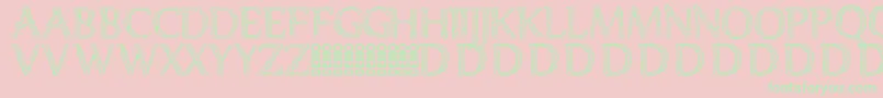 Fonte Denka Demo – fontes verdes em um fundo rosa