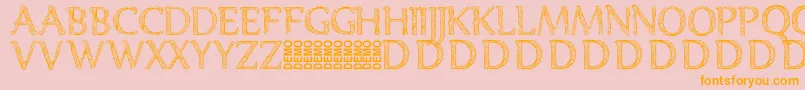 Denka Demo Font – Orange Fonts on Pink Background
