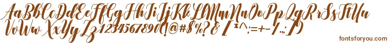 Шрифт Denmahis – коричневые шрифты на белом фоне