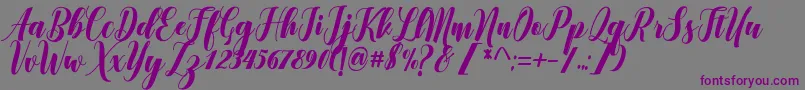 Шрифт Denmahis – фиолетовые шрифты на сером фоне