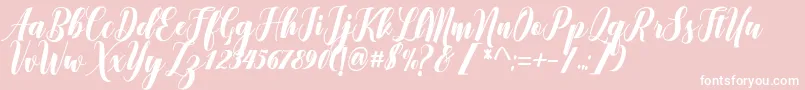 Denmahis Font – White Fonts on Pink Background