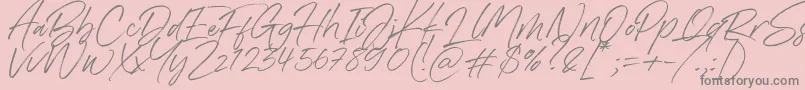 Denmark Font – Gray Fonts on Pink Background