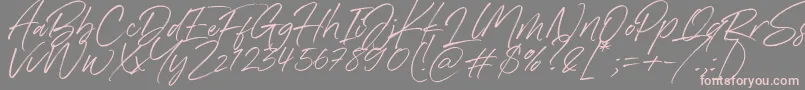 Denmark Font – Pink Fonts on Gray Background