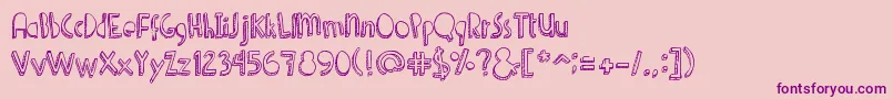 Denne Shuffle Font – Purple Fonts on Pink Background