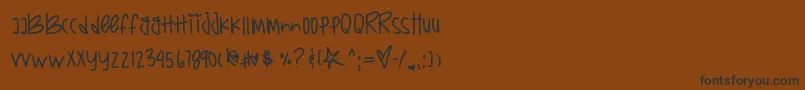 Подробнее о шрифте Boxysreturn Шрифт Boxysreturn – чёрные шрифты на коричневом фоне