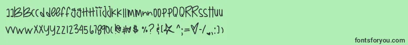Weitere Informationen zur Boxysreturn-Schriftart Boxysreturn-Schriftart – Schwarze Schriften auf grünem Hintergrund