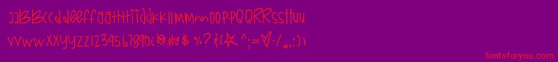 Boxysreturn Font – Red Fonts on Purple Background