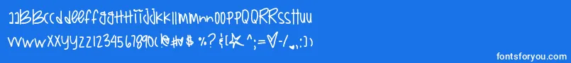 Boxysreturn Font – White Fonts on Blue Background