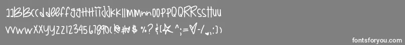 Boxysreturn Font – White Fonts on Gray Background