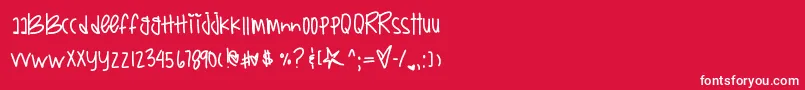 Boxysreturn Font – White Fonts on Red Background