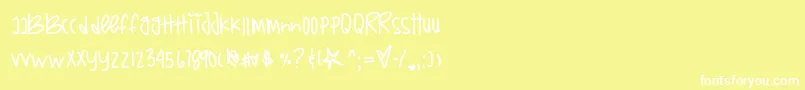 フォントBoxysreturn – 黄色い背景に白い文字