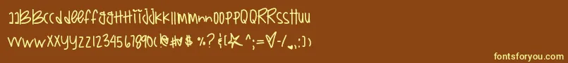 Boxysreturn Font – Yellow Fonts on Brown Background