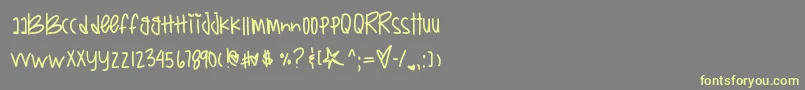 Boxysreturn Font – Yellow Fonts on Gray Background