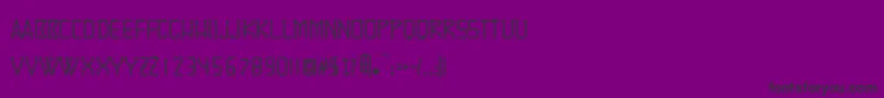 Denominator-fontti – mustat fontit violetilla taustalla