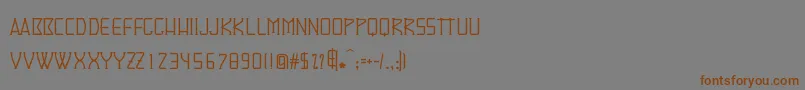 Denominator Font – Brown Fonts on Gray Background